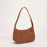 Corduroy Shoulder Bag Women Chain Handbag Winter Tote Thick Cotton Cloth