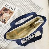 Women Corduroy Shoulder Bag Casual Canvas Tote Soft Crossbody Bags