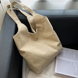 Women Corduroy Shoulder Bag Casual Tote Eco Crossbody Bag Vintage Messenger Bags