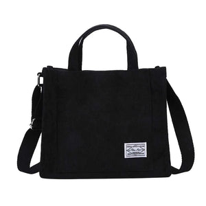 Corduroy Shoulder Bag Small Canvas Handbag Tote Female Crossbody Bag