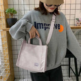 Corduroy Shoulder Bag Small Canvas Handbag Tote Female Crossbody Bag
