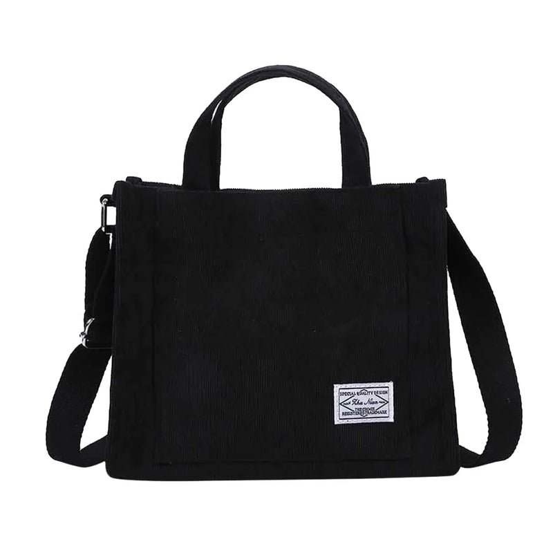 Corduroy Shoulder Bag Small Canvas Handbag Tote Female Crossbody Bag