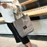 Women Corduroy Shoulder Bag Striped Handbag Zip Tote Canvas Crossbody