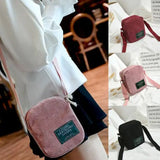 Women Corduroy Shoulder Shopping Bag Tote Crossbody Satchel Handbag