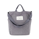 Corduroy Tote Handbag Women Large Capacity Shoulder Bag