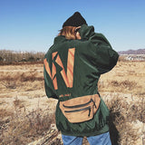 Women Corduroy Waist Bag Ladies Canvas Fanny Pack Brown