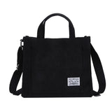 Women Corduroy Zipper Shoulder Bag Small Handbag