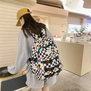 Cotton Backpack Travel Mochila College School Bag Laptop Bagpack Bookbag