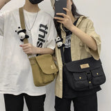 Women Cotton Bucket Pouch Tooling Postman Handbag Totes