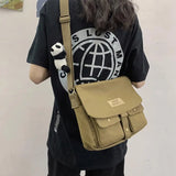 Women Cotton Bucket Pouch Tooling Postman Handbag Totes