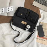Women Cotton Bucket Pouch Tooling Postman Handbag Totes