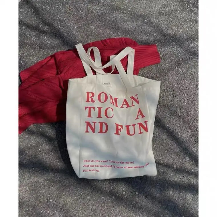 Women Cotton Fabric Shoulder Bag Solid Casual Tote