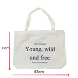 Women Cotton Shoulder Shopper Bags Characters Printing Purses Handbag