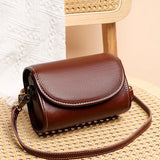 Women Cow Leather Shoulder Crossbody Bag Small Solid Leather Handbag