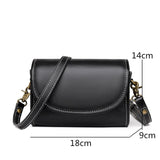 Women Cow Leather Shoulder Crossbody Bag Small Solid Leather Handbag