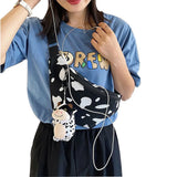 Cow Print Waist Bag Fanny Pack Sport Hip Purse Satchel Belly Band Belt Bag
