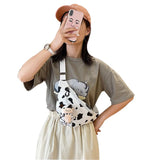 Cow Print Waist Bag Fanny Pack Sport Hip Purse Satchel Belly Band Belt Bag