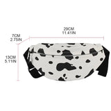 Women Cow Print Fanny Pack Travel Hip Shoulder Bag Purse