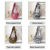 Retro Plush Shoulder Bag for Women, Autumn Winter Print Handbag