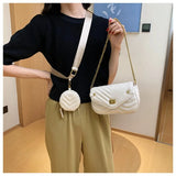 Women Crescent Chain Underarm Shoulder Bag Female Pu Leather Handbag Crossbody B