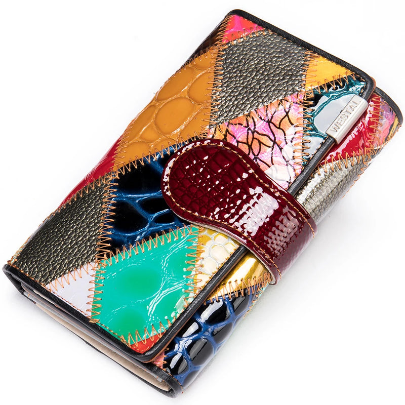 Crocodile Pattern Lady Clutch Wallet Leather Purse