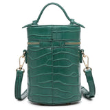 Women Crocodile Pattern Tote Box Bag Cross Body Hot Ins Bag