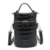 Women Crocodile Pattern Tote Box Bag Cross Body Hot Ins Bag