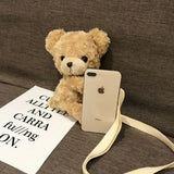 Funny Girls Smile Bear Plush Doll Lolita Handbag