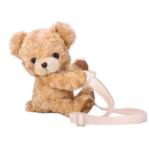 Funny Girls Smile Bear Plush Doll Lolita Handbag