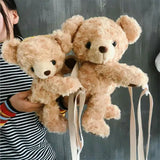 Funny Girls Smile Bear Plush Doll Lolita Handbag