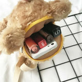 Funny Girls Smile Bear Plush Doll Lolita Handbag