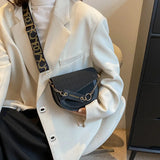 Women Crossbody Bag Saddle Shoulder Bags with Wide Strap