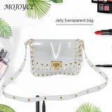 Women Crossbody Bag PVC Square Rivet Handbag Catch Shoulder Bag