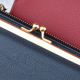 Women Crossbody Bag Lychee Texture Waterproof Faux Leather Zipper Messenger