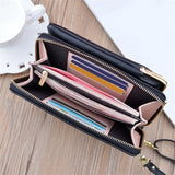 Women Crossbody Bag Lychee Texture Waterproof Faux Leather Zipper Messenger