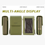 Women Crossbody Bag Mobile Phone Touch Screen Pouch Female Long Wallets