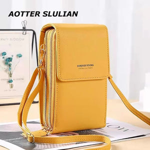 Women Crossbody Bag Mobile Phone Touch Screen Pouch Female Long Wallets
