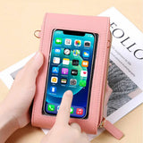 Women Crossbody Bag Mobile Phone Touch Screen Pouch Female Long Wallets