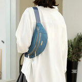 Women Crossbody Bag Fanny Pack Shoulder Bag Storage Chest Bag Waistbag