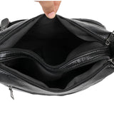 Women Crossbody Bag Soft PU Leather Shoulder Bag Multi-Pocket Mother Bags