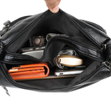 Women Crossbody Bag Soft PU Leather Shoulder Bag Multi-Pocket Mother Bags