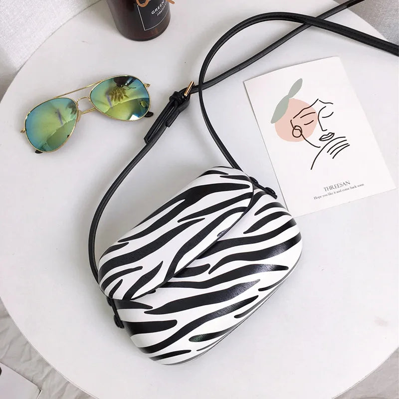 Vintage PU Leather Crossbody Bag Mini Shoulder Saddle Bag