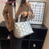 Winter Nylon Crossbody Bag Quilted Ladies Large Tote