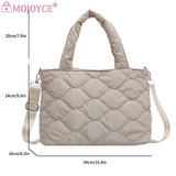 Winter Nylon Crossbody Bag Quilted Ladies Large Tote