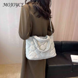 Winter Quilted Women's Crossbody Bag Casual Zipper Top-handle Tote