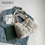 Winter Quilted Women's Crossbody Bag Casual Zipper Top-handle Tote