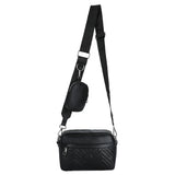 Women Crossbody Bags Rhombus Pattern Leather Combo