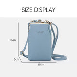 Metal Leather Crossbody Bag Cell Phone Purse with Shoulder Strap