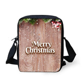 Christmas Flower Print Crossbody Bag for Girls Mini Messenger Bag