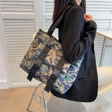Women Crossbody Bags Cotton Padded Messenger Pouch Waterproof Nylon